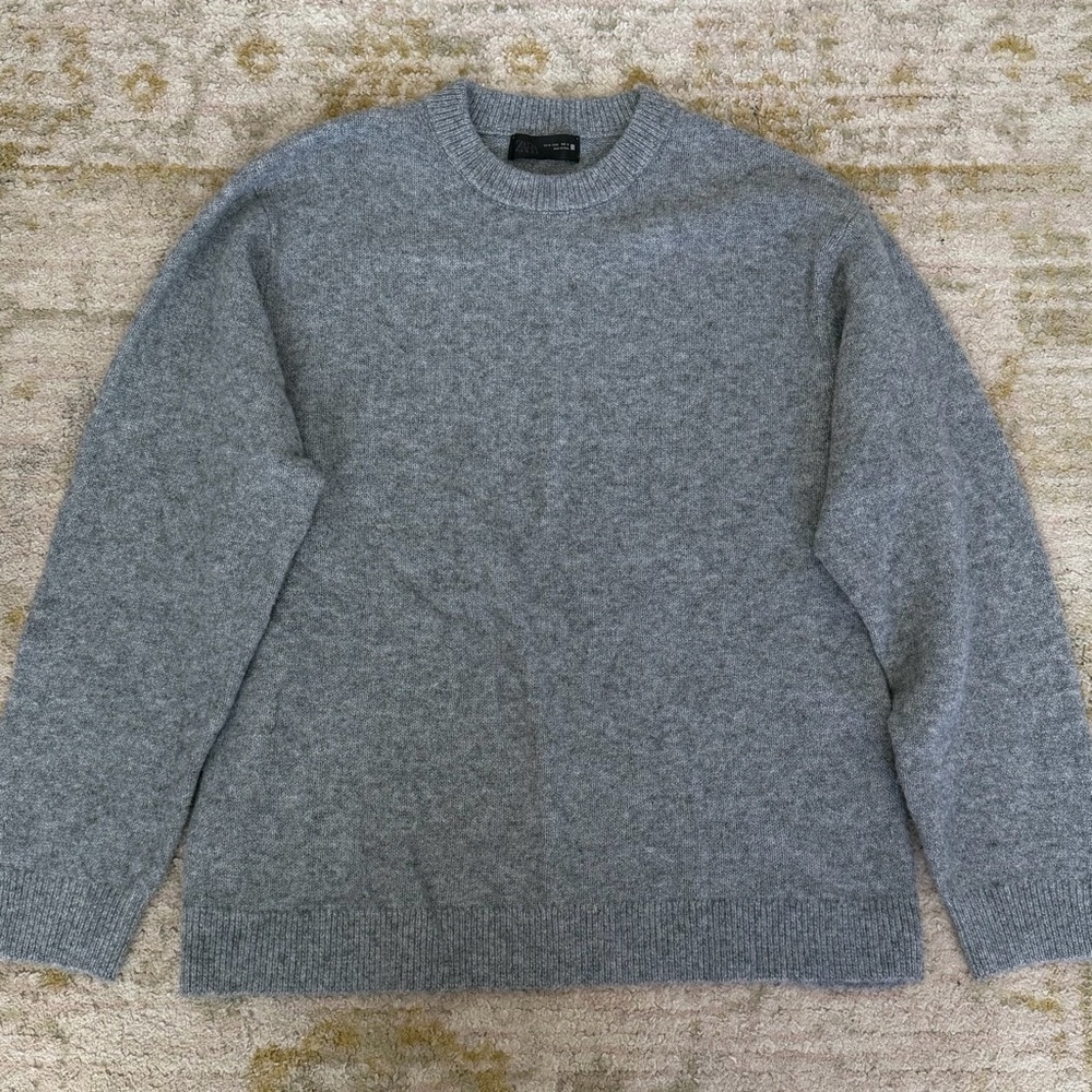 Zara Girls Grey Pullover Knit Sweater